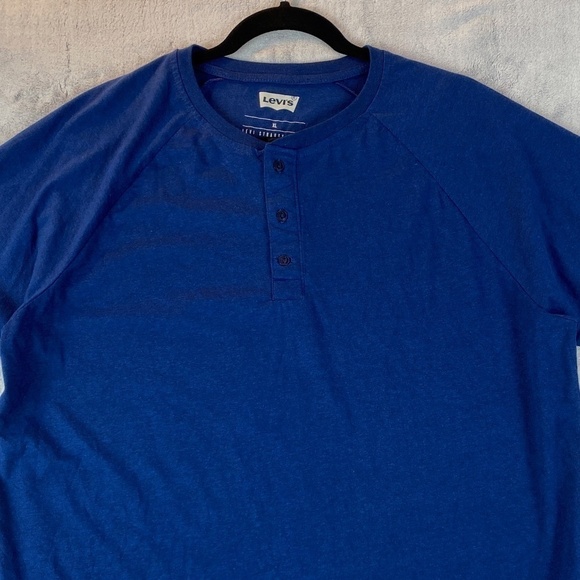 Levi's Henley Shirt Men's XL Heather Blue - Picture 11 of 11